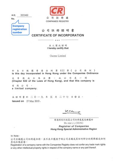 certificate of incorporation