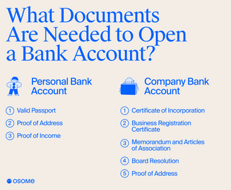 What documents are needed to open a bank account?